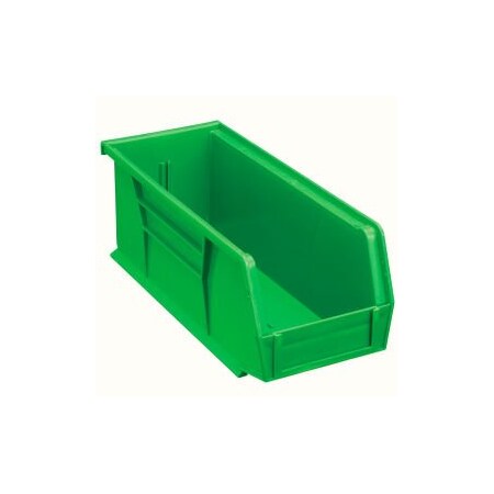 Quantum Storage Systems Hang & Stack Storage Bin, Plastic, Green, 12 PK QUS224GN